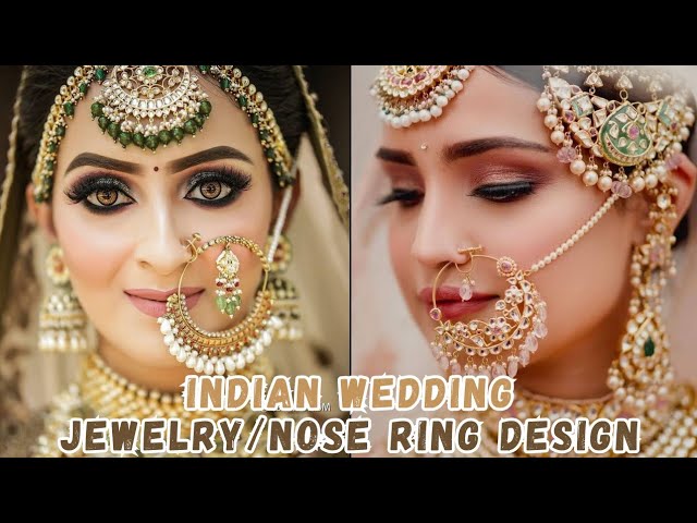 I Jewels Gold Plated Traditional Ethnic Bridal Nose Ring/Nath without  piercing Encased With Faux Kundan & Stones for Women/Girls (NL06) -  Walmart.com