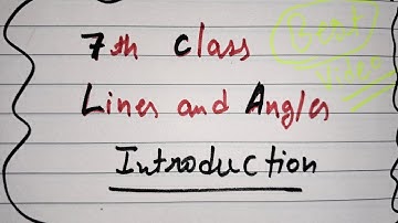 Class 7th Maths, Chapter 8 | Lines & Angles (Introduction) | Umar Academy👍