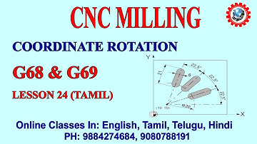 G68 COORDINATE ROTATION ON, CNC VMC PROGRAMMING TAMIL