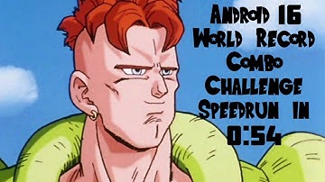 Android 16 (Post Patch) Combo Challenge Speedrun in 0:54 (DBFZ) *World Record*