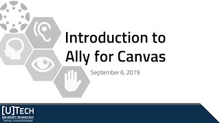An Introduction to Ally for Canvas Webinar