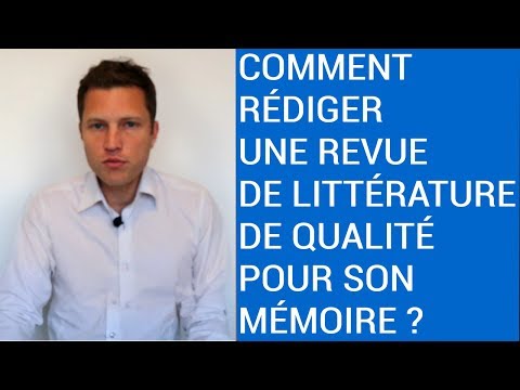 Vidéo: Comment Rédiger Une Revue De Travail