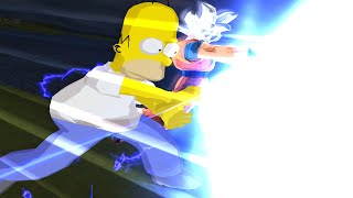 HOMER: I will not die, no matter how much my body is destroyed... [TENKAICHI VERSION 3]