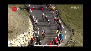 Sepp Kuss is attacking on Col Du Tourmalet / La Vuelta 2023 / st. 13