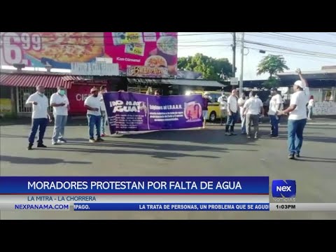 Moradores protestan por la falta de agua en La Chorrera - YouTube