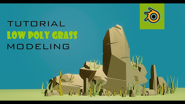 Low Poly Grass. Blender 2.8 Tutorial. How to model low poly grass for beginners