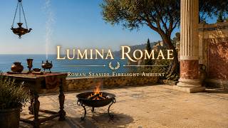 Relaxing Roman Seaside Villa | 1 Hour of Warm Firelight Ambience & Gentle Music