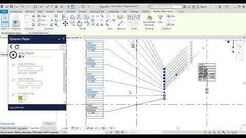 Align #tags  in #revit  and leaders line them with #dynamo in #revit