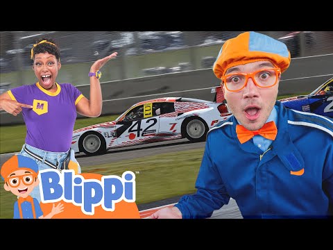 Blippi & Meekah Learn How NASCAR Cars Go FAST! | 📖Blippi📖 Moonbug Kids📖 Learning Corner