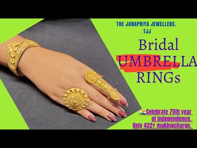 Gold Umbrella Ring | Gold ring designs | bridal gold ring designs | umbrella  ring designs - YouTube