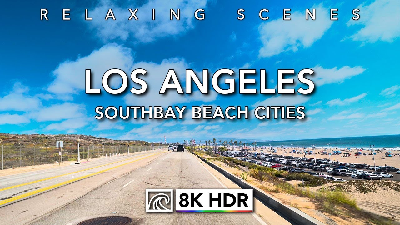 Los Angeles Beach Scenic Driving [8K HDR] 60fps ASMR Remastered