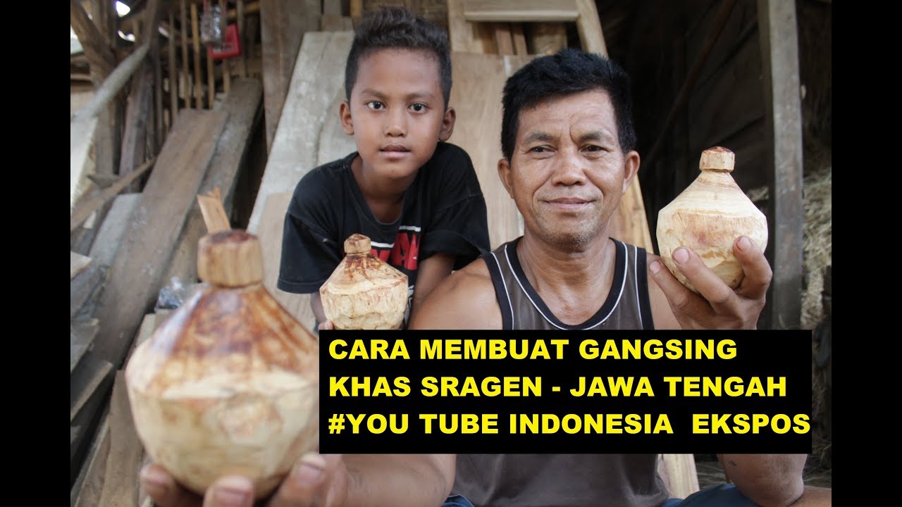 Tutorial Cara Membuat Gasing Khas Sragen Jawa Tengah - Traditional Games Typical Java