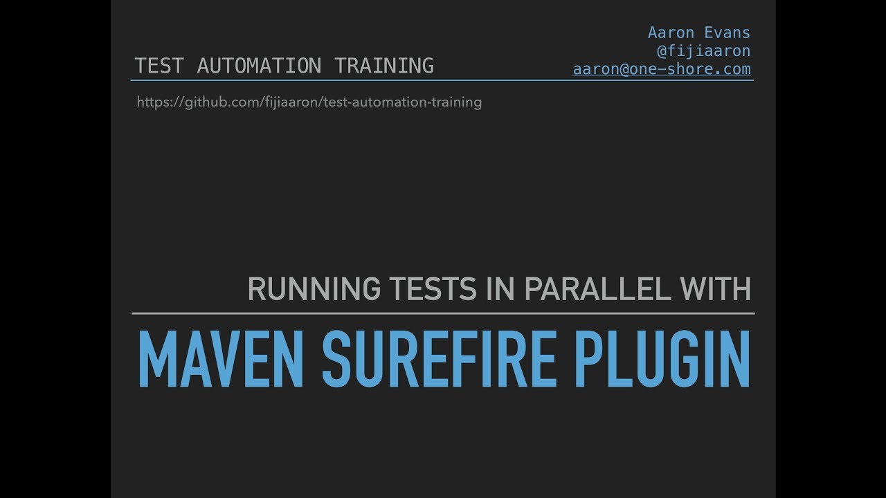 Automation Test Runners. Maven surefire plugin