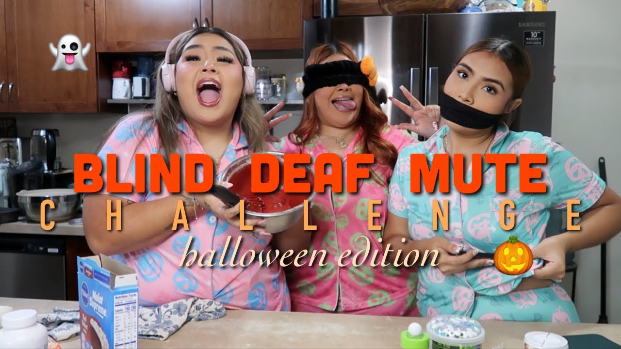 ЧЕЛЛЕНДЖ ДЛЯ СЛЕПЫХ ГЛУХОНЕМЫХ | испечь торт на Хэллоуин *ПЫТАЮСЬ 🥧👻🍂🎃 ✧