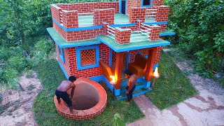 Construct Creatively Wonderful Mud Villa House &  groundwater Well