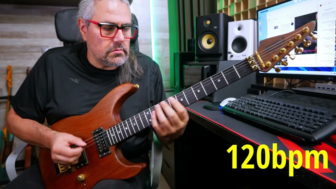 Black Metal Super Fast Riff with Arpeggios | Picking workout