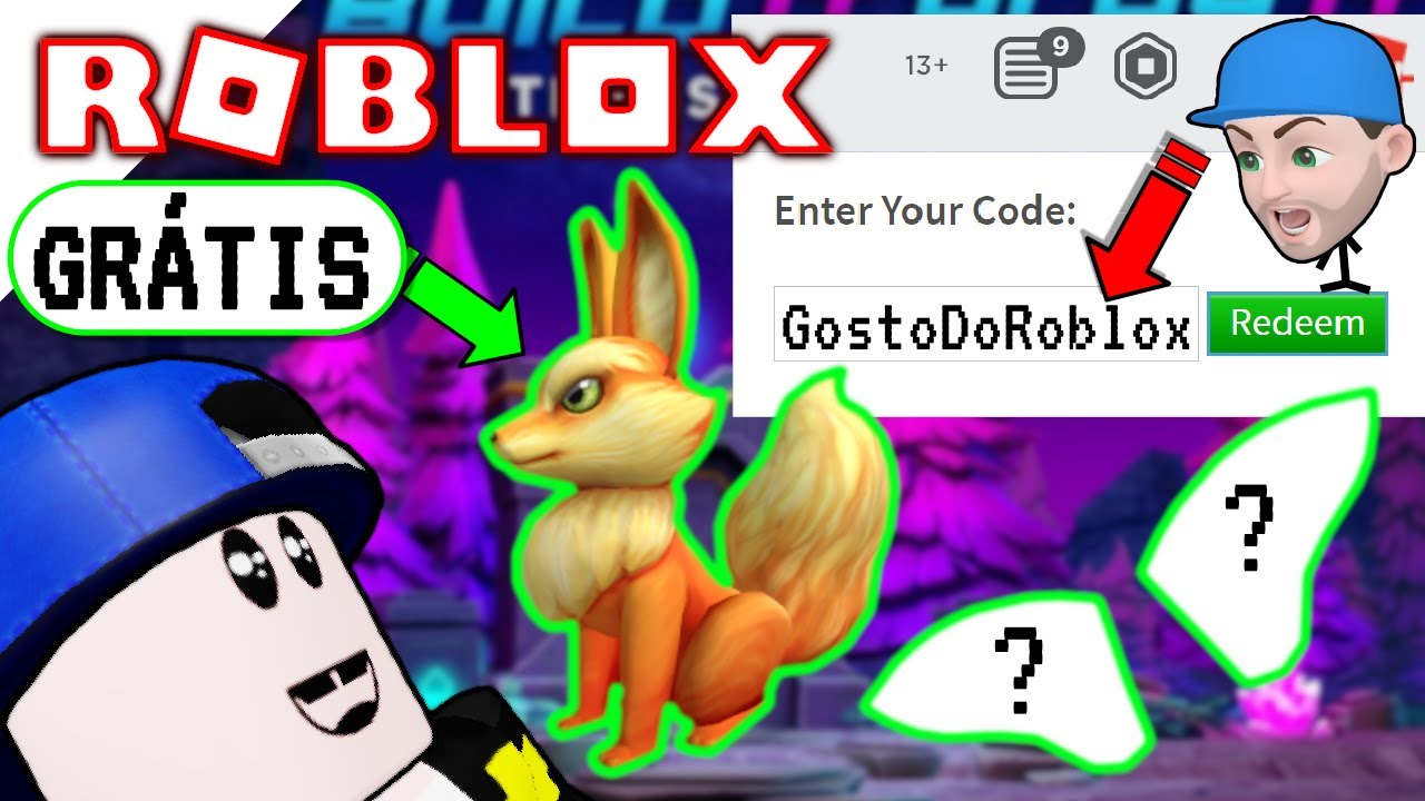 PEGUE A ASA SO BEIJA FLOR E A RAPOSA NO ROBLOX COM ESSES PROMOCODES CODE