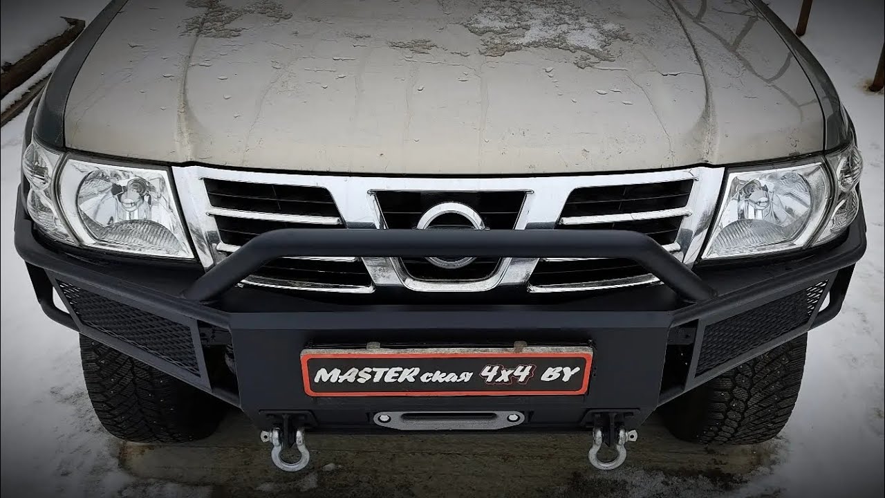 Силовой бампер Ниссан Патрол У61. Ремонт кузова, замена порогов, арок ...