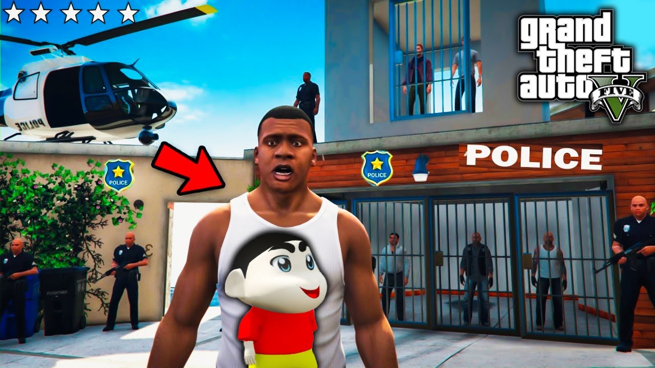 GTA 5: Franklin's House Into Police Station in Gta5.!(Gta5 mods)