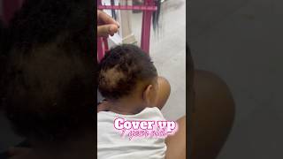 Braiding my 1 y/o niece hair to cover a bald spot! Gentle & promoting hair growth. #BabyBraids #baby