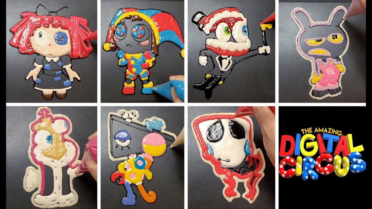 Making Amazing Digital Circus : Ragatha, Pomni, Caine, Jax, Kinger, Zooble... Pancake art challenge
