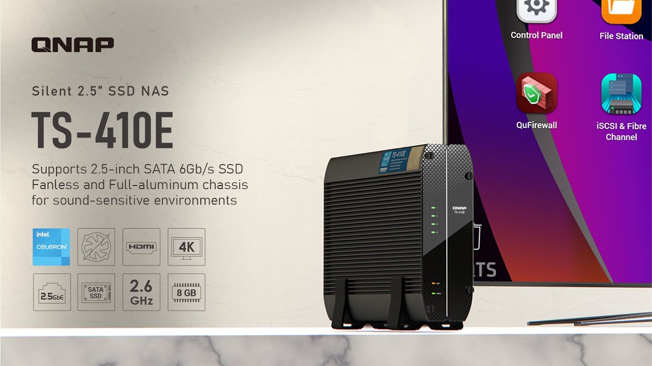 QNAP ultra silent NAS TS-410E with 4 SSD - Geeky Gadgets