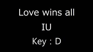 Download Lagu Love wins all - IU  D  Key Karaoke (+2) MP3