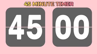 45 Minute TIMER ⏰ | BIG Numbers, Confetti BLAST &amp; Finish Alarm!