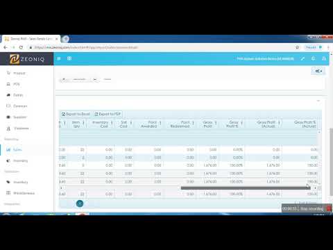 ZEONIQ POS : Report By Zeoniq About Sales Details Listing With Doripod Member