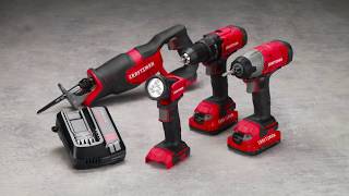 CRAFTSMAN V20 4-Tool Lithium Ion Cordless Combo Kit
