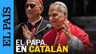 VISITA DEL PAPA | Así fue el discurso de León XIV en CATALÁN a su llegada a Barcelona | EL PAÍS