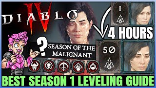 Diablo 4 - Season 1 Leveling Guide - Easy Level 1 to 50 SOLO in 4 Hours - Fast XP For ALL Classes!