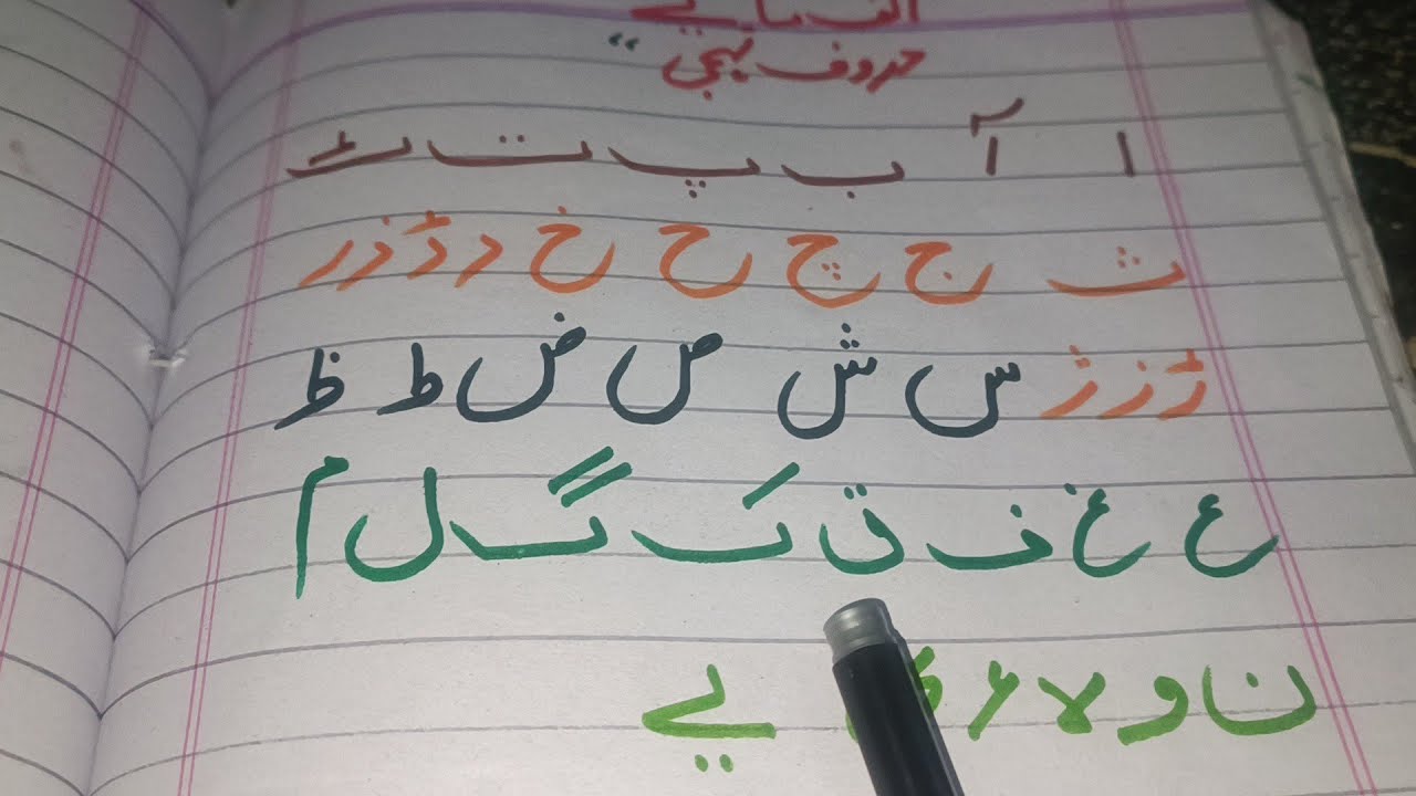 Urdu Alphabet Alif bay pay (حروف تہجی ا ب پ ) kids learning school 🏫 ...