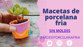 Macetas De Porcelana Fria. Personalizadas Resistentes Al Agua. Masa Flexible