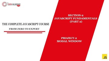 JavaScript Beginner To Advance Course Module Project (Creating a Modal Window) Omni Academy.
