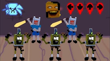 FNF Character Test | Gameplay VS Minecraft Animation | Annoying Orange Pibby | Finn | Spongebob