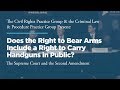 Does the Right to Bear Arms Include a Right to Carry Handguns in Public?