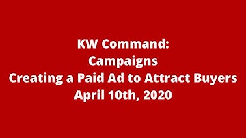 Running a Buyer Ad in Command Campaigns