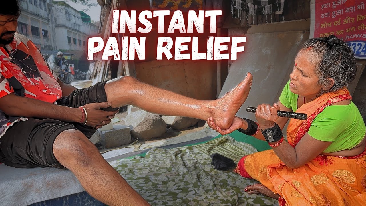 Heavy Pain Relief In a Minute by Laal didi Massage Therapy | ASMR Leg Massage 