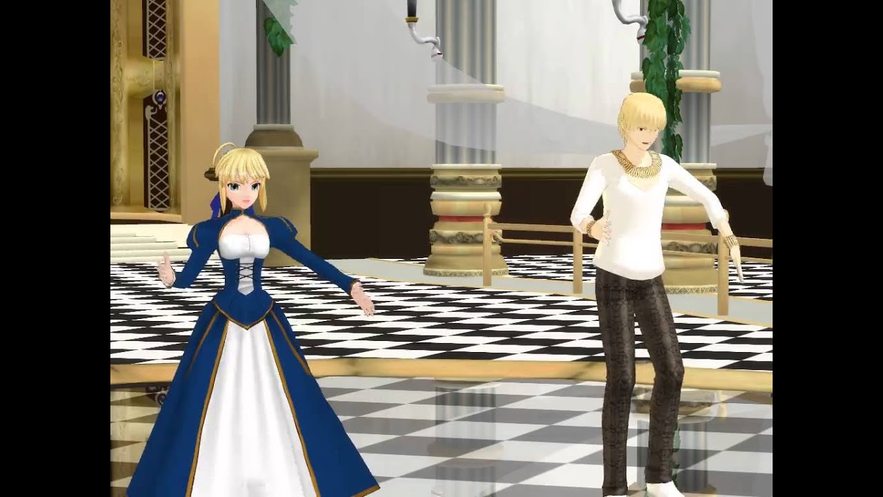 【Fate/Zero】　英雄王とセイバーでカンタレラ　【Fate/MMD】MikuMikuDance