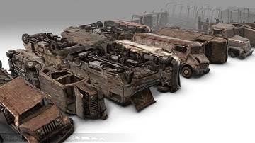 Rusty Cars Pack for Unity3d Asset Store V5