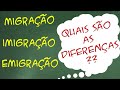 Quiz sobre Migração, Imigração e Emigração