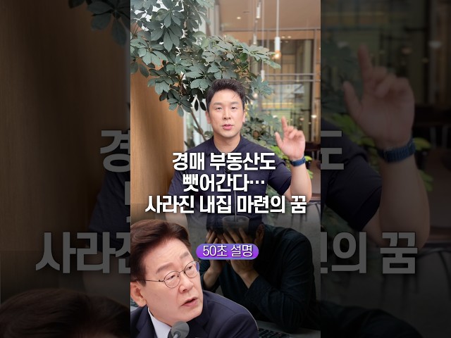 경매 부동산도 뺏어간다… 사라진 내집 마련의 꿈, 50초 안에 설명하기
