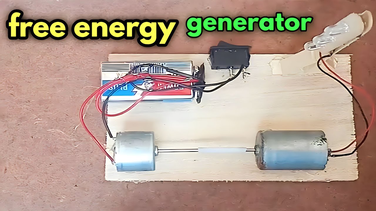 How to make Free energy generator with two dc motor new trips 2023 ...