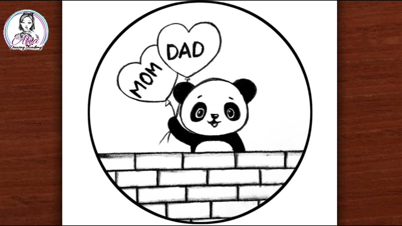 Mom Dad Drawing Easy Step by Step | Mom Dad Drawing for Beginners ...