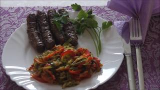 Салат из кабачков и болгарского перца | Можно на зиму Салат из кабачков и болгарского перца | Можно на зиму