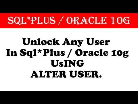 How To Unlock System/Any User In SqlPlus, Oracle 10g|Oracle username, password and account unlocking