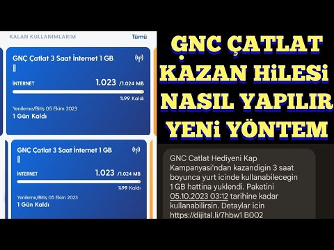 GNÇ ÇATLAK KAZAN HİLESİ NASIL YAPILIR | bedava internet kazanmak