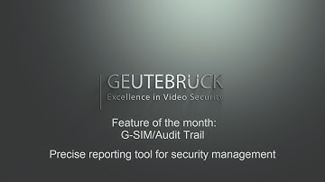 GEUTEBRÜCK Security Information System G-SIM/Audit Trail EN