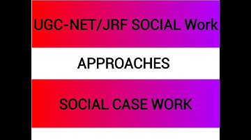 UGC-NET/JRF SOCIAL WORK, UNIT 3 - Approaches to Social Case Work Practice